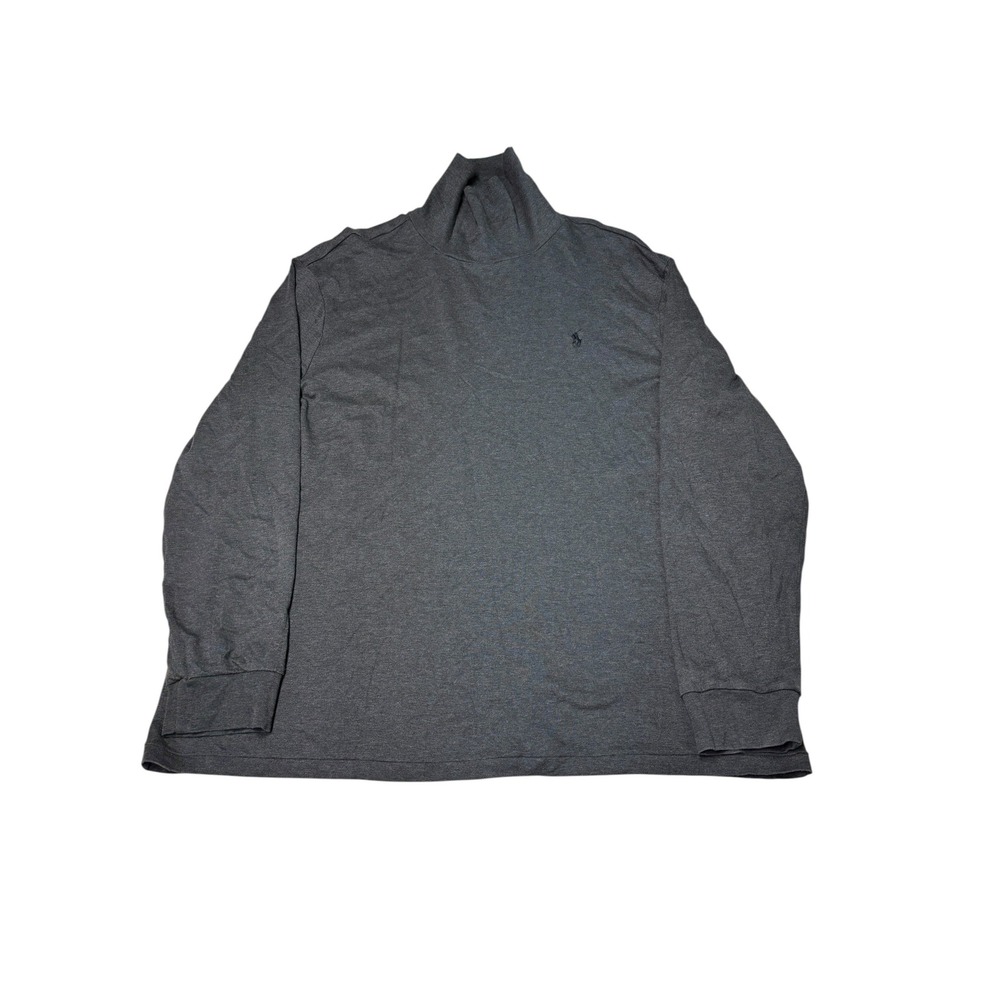 Polo Ralph Lauren Mens XXL Turtleneck Long Sleeve Shirt Charcoal Gray Heather